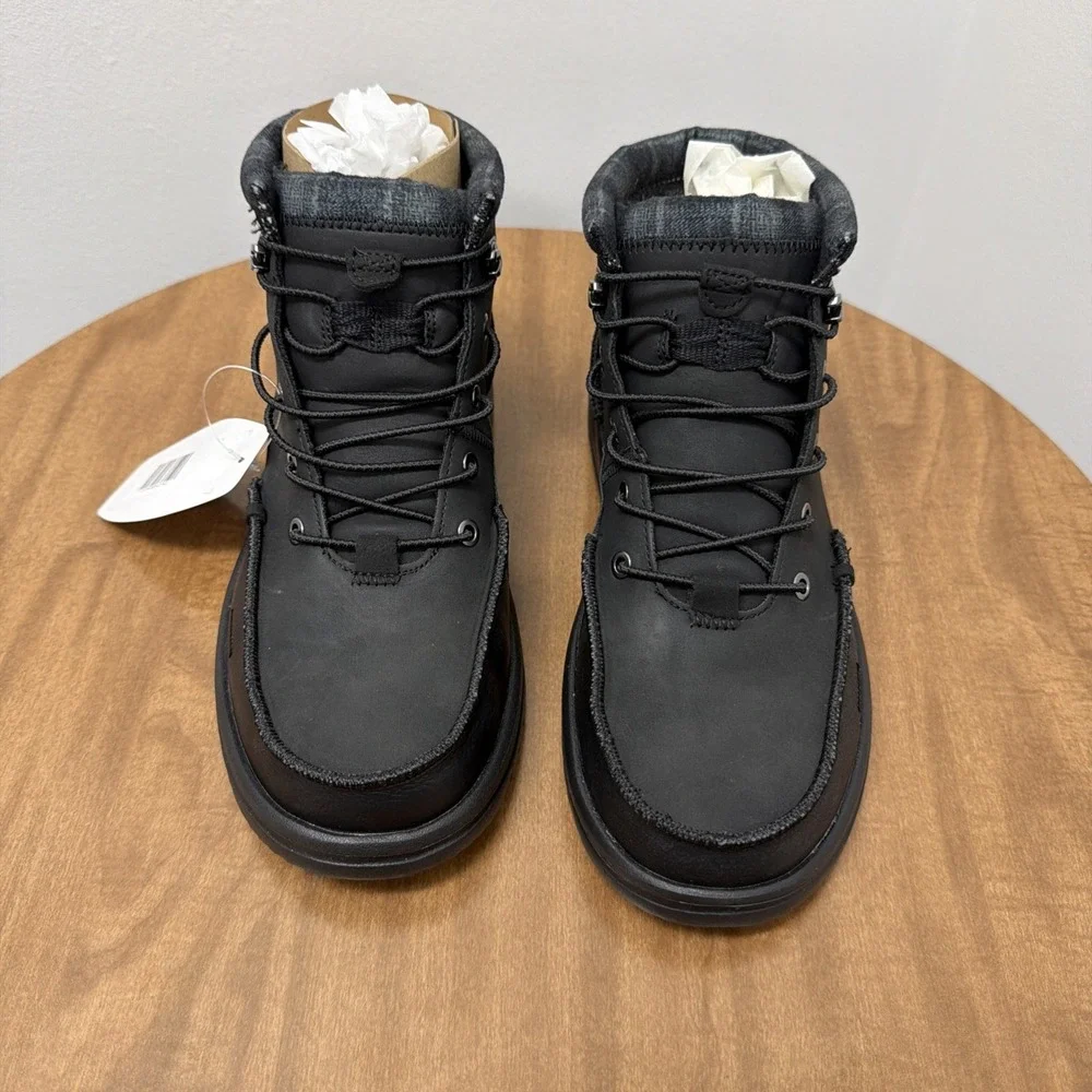 Hey‎ Dude Mens Bradley Classic Black Boots Shoes Size 10 Comfortable Lightweight